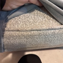 オットマン グレー（スウェード調 伸縮カバー付き）の画像