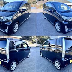 😊ダイハツ ムーヴカスタム 後期型😀人気のブラック😍お買得極上車👌プッシュスタート/ナビテレビ/純正HIDヘッドライト/オートライト/純正アルミホイール/スマートキー/ETC/前後ドラレコ/乗って帰れます🚗修復歴なし👍の画像