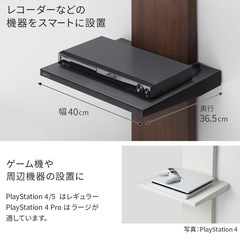 ❣️美品❣️EQUALS イコールズ WALL テレビスタンド V2・V3・V5・S1対応棚板 レギュラーサイズ(幅40cmx奥行36.5cm) サテンブラックの画像