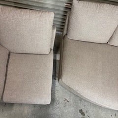 変形カウチソファー　三人掛けソファ　ファブリック　ソファーの画像