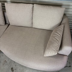 変形カウチソファー　三人掛けソファ　ファブリック　ソファーの画像