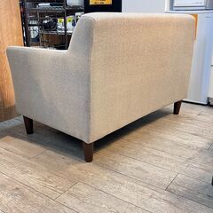 ソファー 布張り 二人用 グレー 横幅123cm奥行80cm高さ80cm座面高40cm★買取帝国 志木店の画像