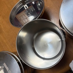 業務用、ソルトやシュガー、ソース入れに....アルミ缶3つの画像