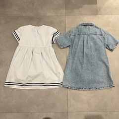 ZARA kids / H&M kids ワンピース 120サイズ 子ども服 子供服  女の子 デニムワンピースの画像