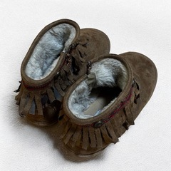 familiar ファミリア ブーツ 19cm フリンジ ボアの画像