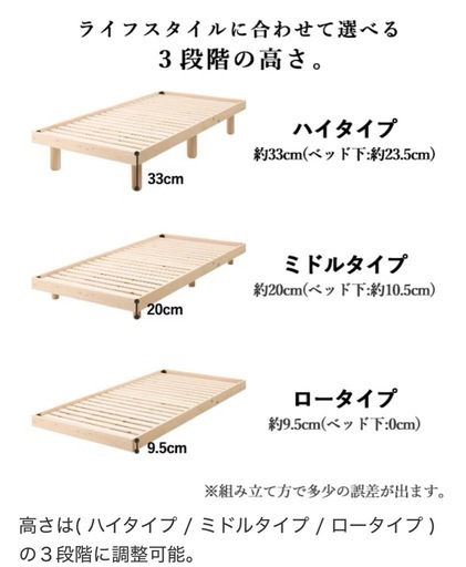 ニトリ 
ダブルベッド ひのき