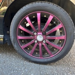 タイヤホイールセット　ピンクの画像