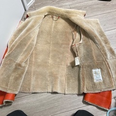 高級羊革のブランドレザージャケットmサイズの画像