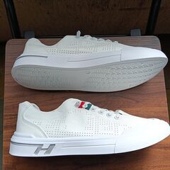 新品 26cm メンズ スニーカー ホワイト 厚底 シューズ 普段着 識別番号:【N616-S】の画像