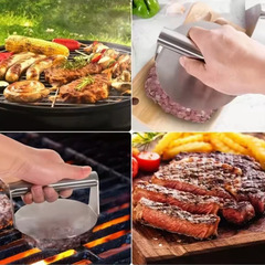 ステンレス製バーガープレス 新品未使用 スマッシュバーガー・ステーキ調理にの画像