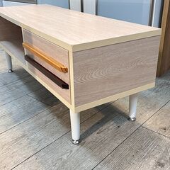 テレビ台 ローボード 引出し付き オスロ 横幅90cm 奥行34cm 高さ36cm★買取帝国 志木店の画像