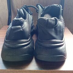 新品 27cm メンズ 靴 スニーカー ブラック 厚底 シューズ 普段着 識別番号:【N618-S】の画像