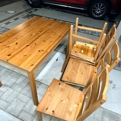 ダイニングテーブルセット IKEA JOKKMOKK ヨックモックの画像