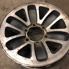 希少品 三菱純正  ミツビシ パジェロワイド15インチアルミホイール 4本 15×7J 6H139.7PCD+10 デリカスペースギア などにも リペアリメイク前提の画像