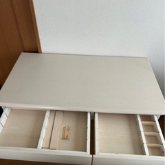 【美品】学習机（配送サービスあり）ホワイト　　子ども用デスクの画像
