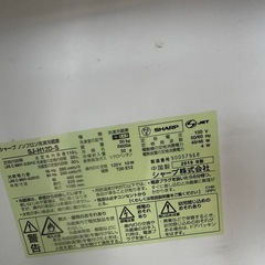 SHARP 冷蔵庫の画像