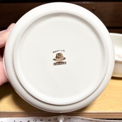 陶器のお皿 3枚セット　うさぎデザインの画像