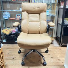 マナベインテリアハーツ ハイバックワークチェア アキレス（ブラウン）の画像