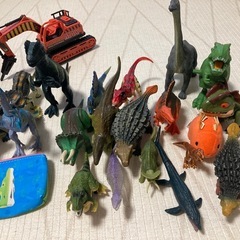 恐竜、車セットの画像