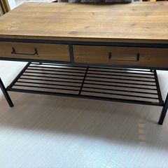 Salut! アイアンウッド2ドロワーテーブルの画像
