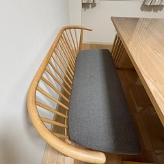 【美品】北欧風・和モダン　木製ダイニングテーブル＋椅子4脚／ナチュラル／状態良好の画像