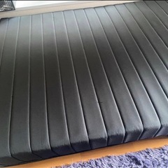 引き取り限定　ブラック シングルベッド　すのこマットレスセットの画像