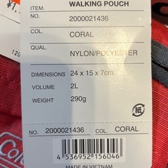 【新品】Coleman ウォーキングポーチ コーラルの画像