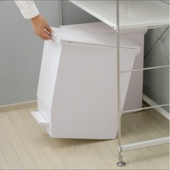 ゴミ箱 45L 両開き ブラック キャスター付きの画像