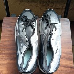 新品 26.5cm メンズ 靴 スニーカー グレー 厚底 シューズ 普段着 識別番号:【N629-S】の画像