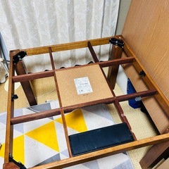 YUASA ダイニングこたつテーブル＋椅子2脚セット
の画像