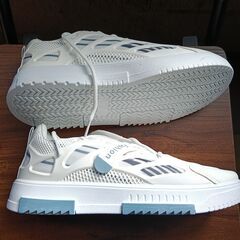 新品 25cm メンズ 靴 スニーカー ホワイト 厚底 男女兼用 シューズ 識別番号:【N631-S】の画像