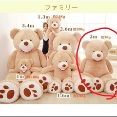 ぬいぐるみ　テディベア　特大　２mの画像