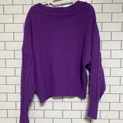 ❤️パ－プル色 カ－ディガンの画像