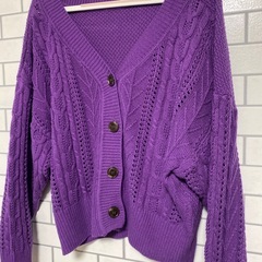 ❤️パ－プル色 カ－ディガンの画像