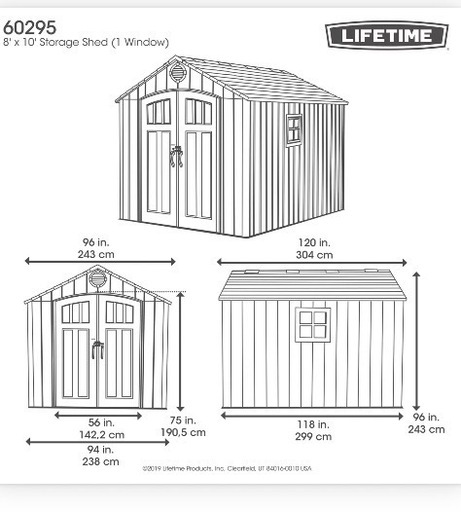 コストコLifetime大型倉庫(未使用)屋外物置
