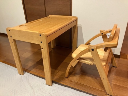 人気＊大和屋ヴォーノデスク & アーチ木製ローチェアn　　
