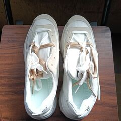 新品 25.5cm メンズ 靴 スニーカー ホワイト 厚底 シューズ 普段着 識別番号:【N632-S】の画像