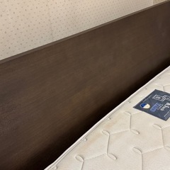 大塚家具　ワイドダブルサイズ　ベッドフレームとマットレス の画像