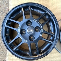 OZレーシングF1 黒 PCD114.3 4穴 ET43 6.5JJ ENKEI製 MITUBISHI純正？の画像