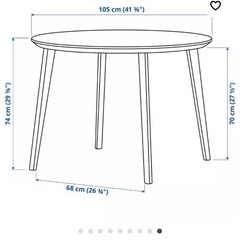 IKEA リーサボー　丸テーブル　ダイニングテーブルの画像