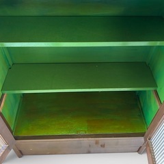 レトロな棚  本棚　内側を着色外側をニス塗装引き取り限定で！　の画像
