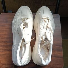 新品 27cm メンズ 靴 スニーカー ホワイト 厚底 シューズ 普段着 識別番号:【N634-S】の画像