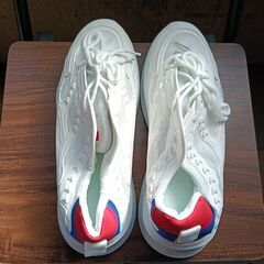 新品 27cm メンズ 靴 スニーカー ホワイト 厚底 シューズ 普段着 識別番号:【N635-S】の画像