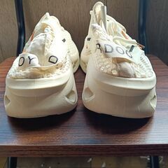 新品 25cm メンズ 靴 スニーカー ホワイト 厚底 男女兼用 シューズ 識別番号:【N637-S】の画像