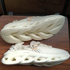 新品 25cm メンズ 靴 スニーカー ホワイト 厚底 男女兼用 シューズ 識別番号:【N637-S】の画像