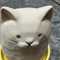 潤いマスコット Wood carving style 木彫り風 猫 加湿器の画像