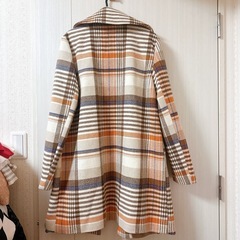 新品未使用 チェック柄コートの画像