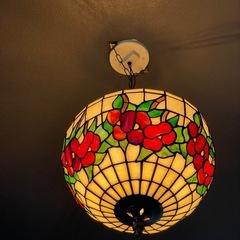 ランプ 照明 アンティークデザイン レトロ　ステンドグラス風の画像
