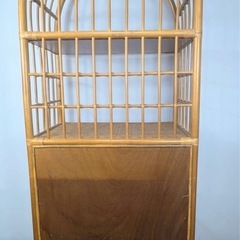 【籐家具】ラタン 引出し5杯 収納棚2段キャビネット】の画像