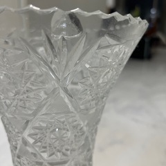 クリスタルガラス　フラワーベース　花瓶　　ボヘミアンの画像